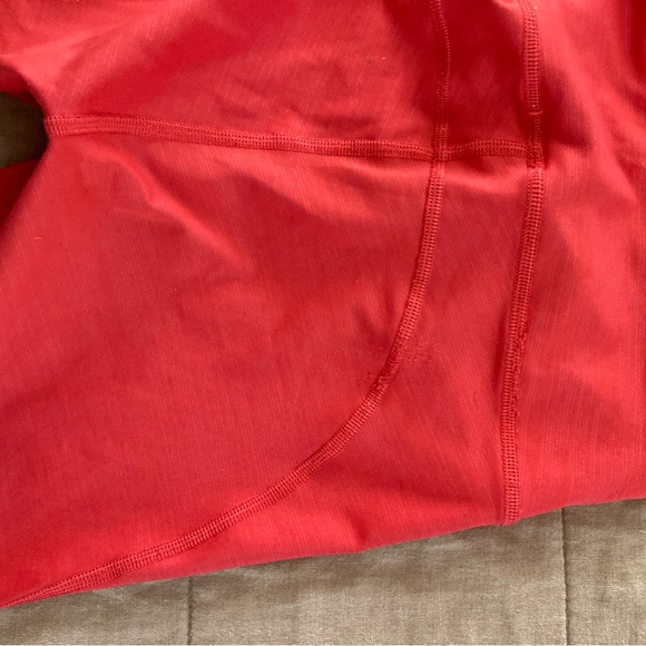 ❤️Outdoor Voices Red TechSweat Flex Set 7/8 Bra Tank Leggings pants yoga fitness - Picture 11 of 12